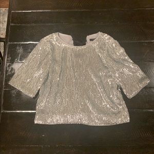 J. Crew Silver Sequin Shirt